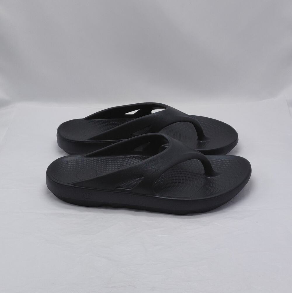 Hurley Black Men's Injection Flip-Flop Thong Sandals Size 12 Black Beach Shoes